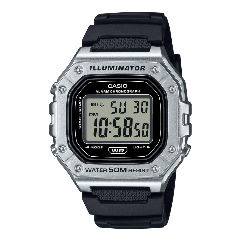 Casio Standard Black Resin Band Watch W218HM-7A