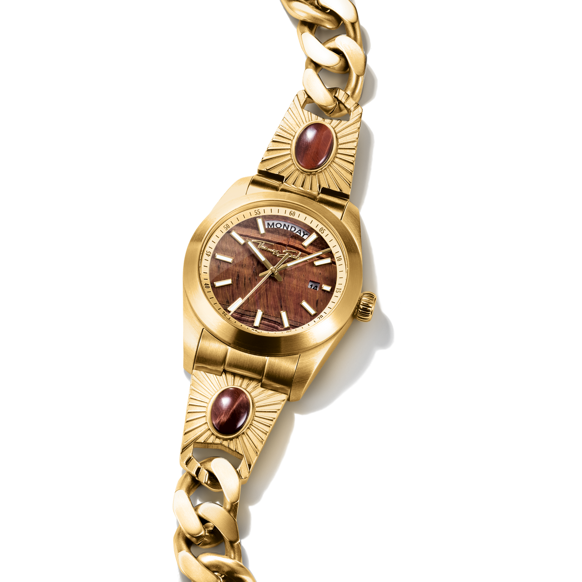Thomas Sabo Elyndra Watch with red tiger eye dial 36 mm