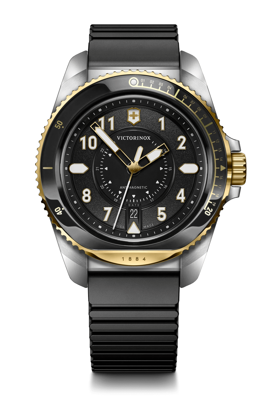 Victorinox Journey 1884 43mm Black Rubber Strap Black Dial Watch 242014