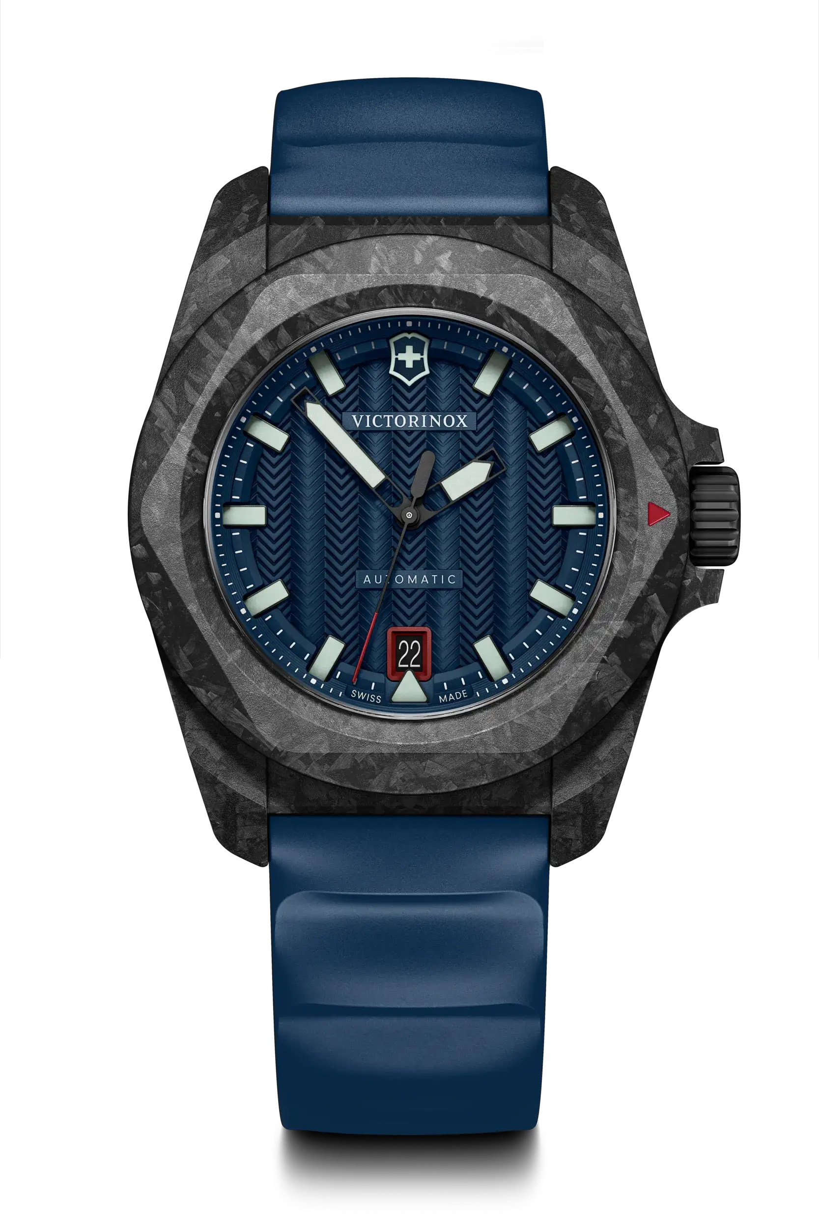 Victorinox I.N.O.X Automatic 41mm Set Blue Rubber Blue Dial Carbon Case Watch 242022.1