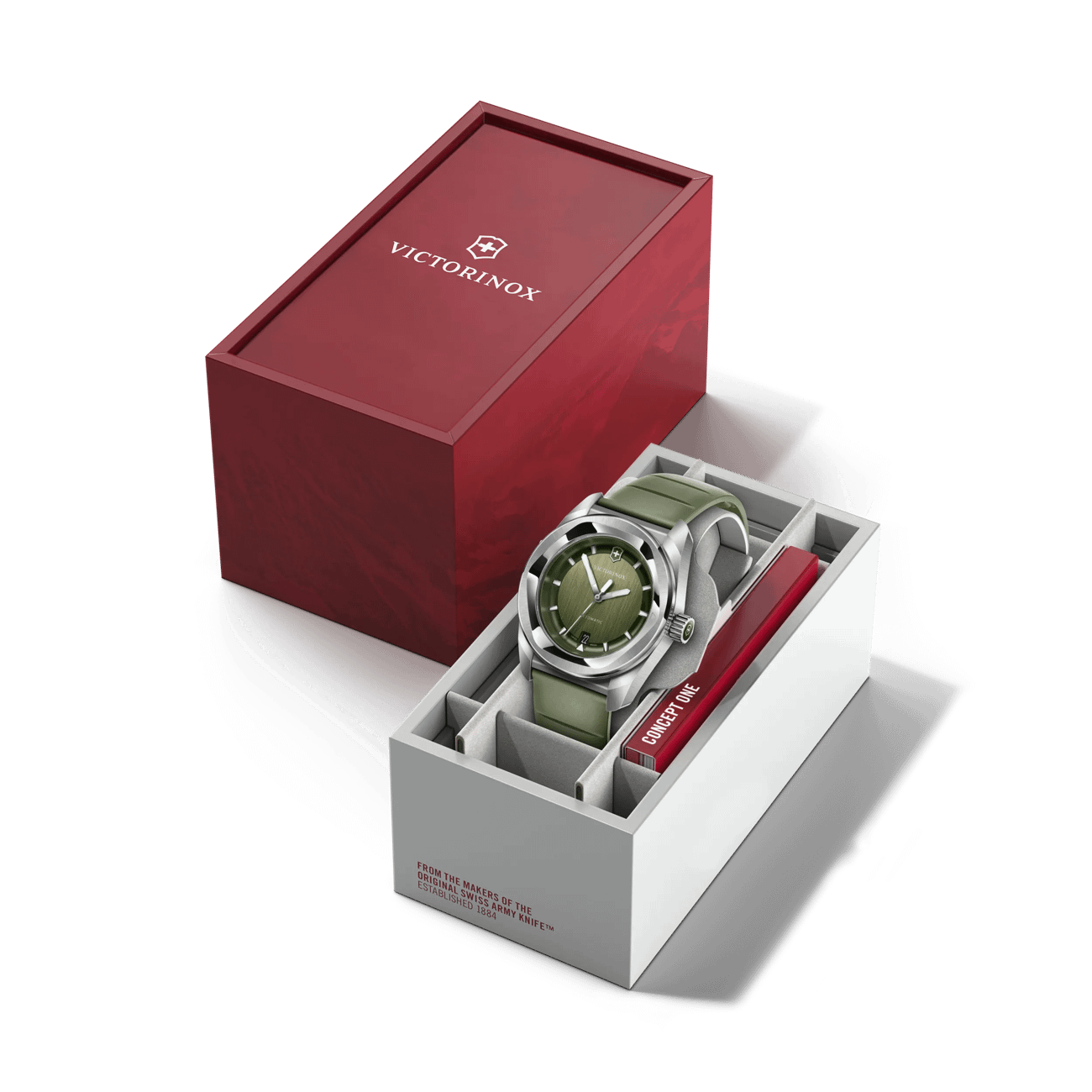 Victorinox Concept One Automatic 39mm Green Rubber and Dial Watch 242058
