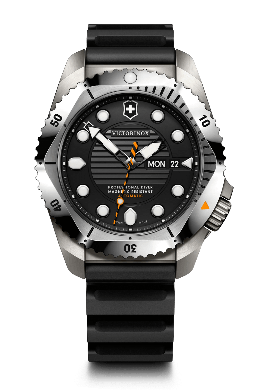 Victorinox Dive Pro Titanium Automatic Black Rubber Black Dial Watch 242070
