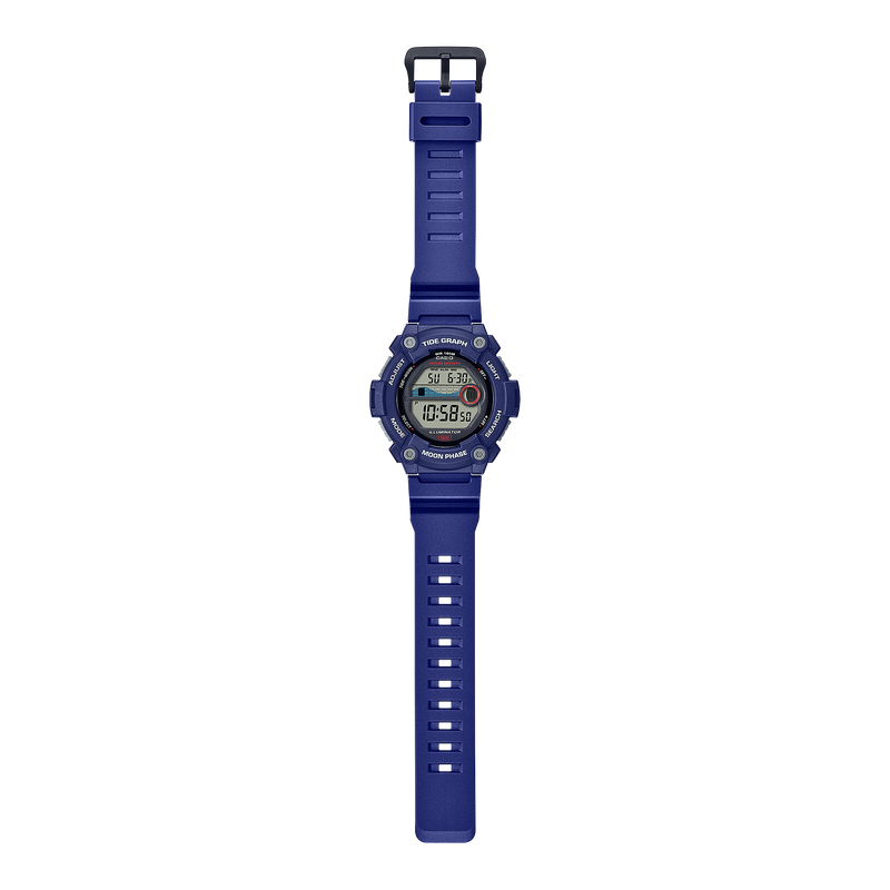 Casio Digital Tide Blue Resin Band Watch WS1300H-2A