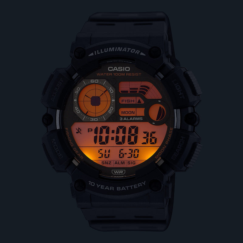 Casio Digital Black Resin Band Watch WS1500H-1A