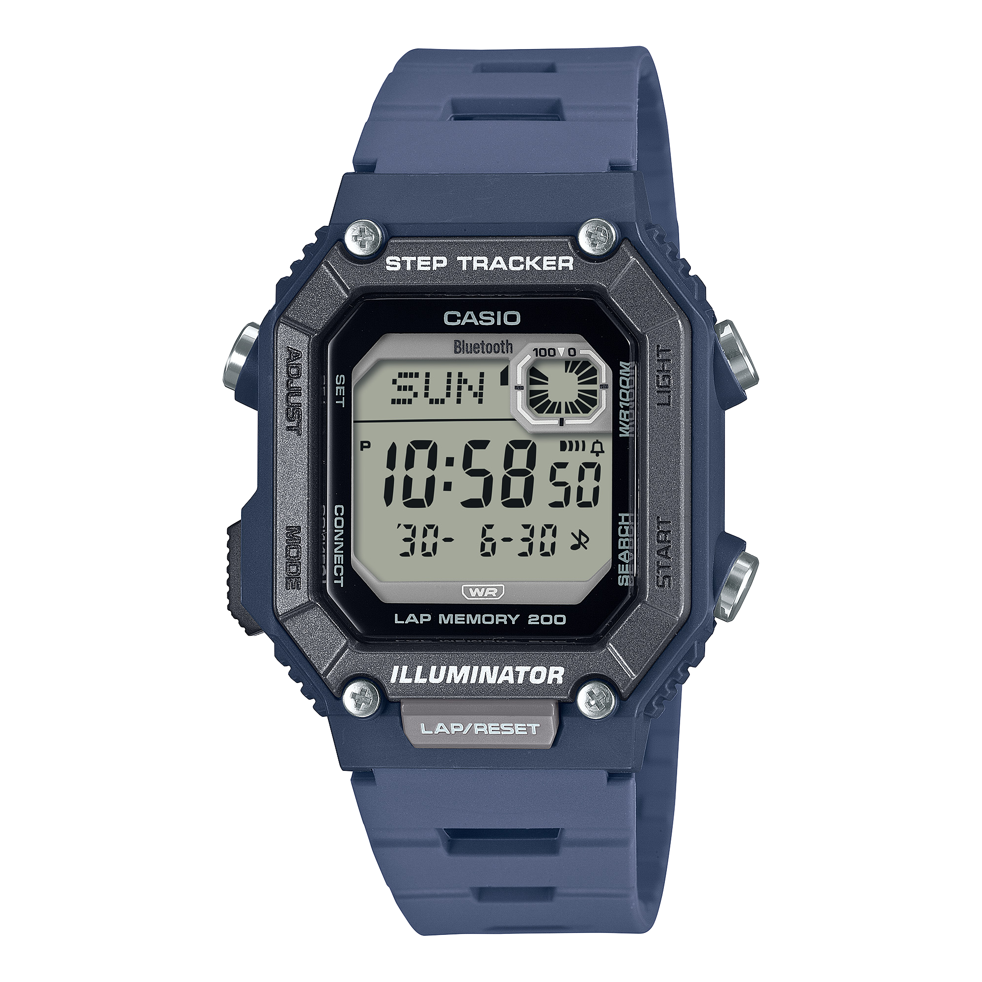 Casio Collection Standard Navy Resin Band Watch WSB1000-2A