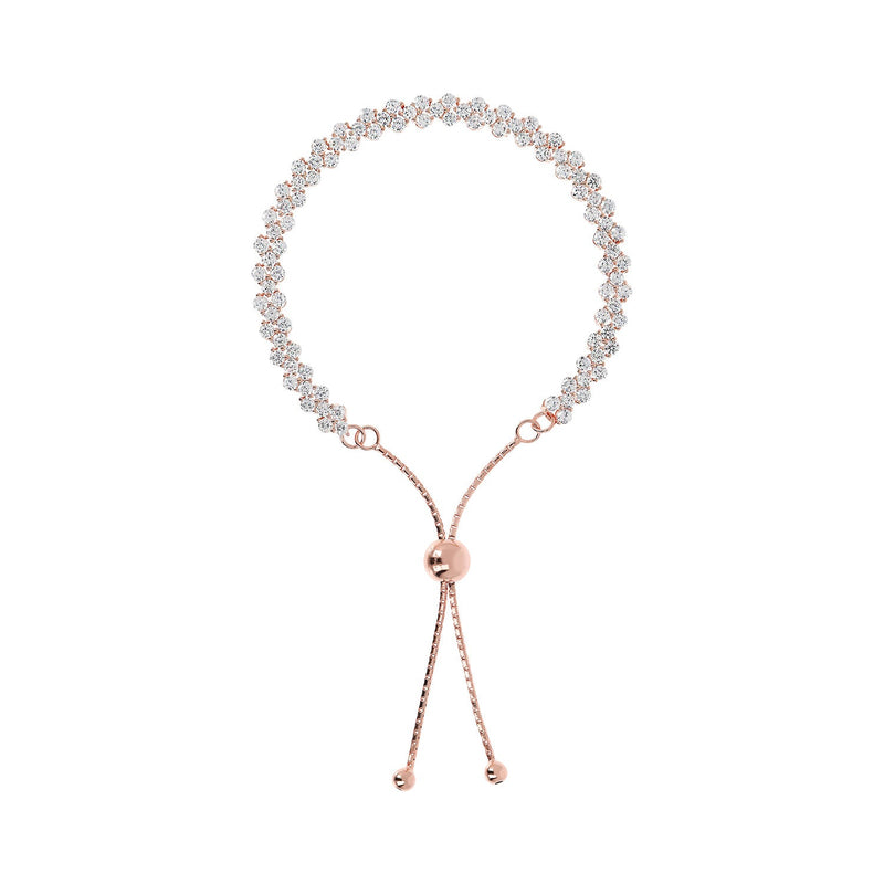 Bronzallure Altissima White Cubic Zirconia Tennis Bracelet