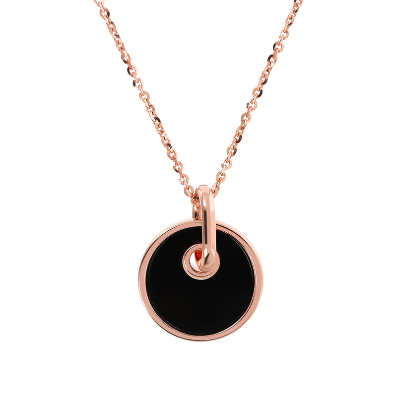 Bronzallure Alba Round Disc Necklace