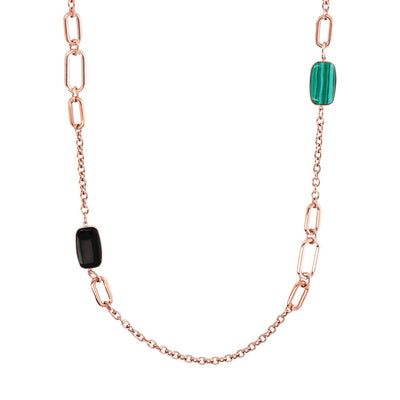 Bronzallure Alba Black Onyx Necklace