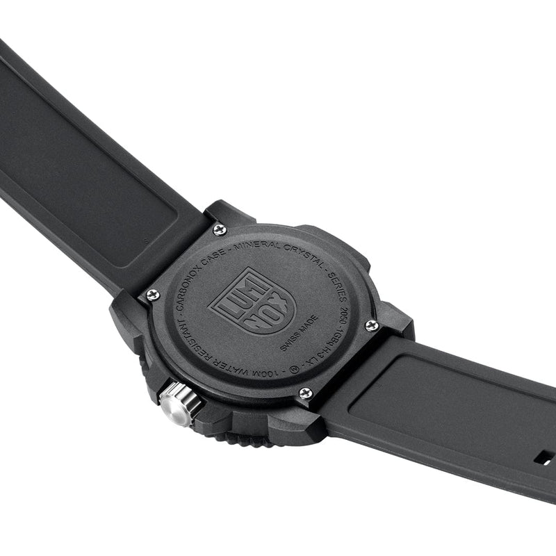 Luminox Sea Lion Carbonox Orange Dial Black Rubber Strap Watch X2.2059.1