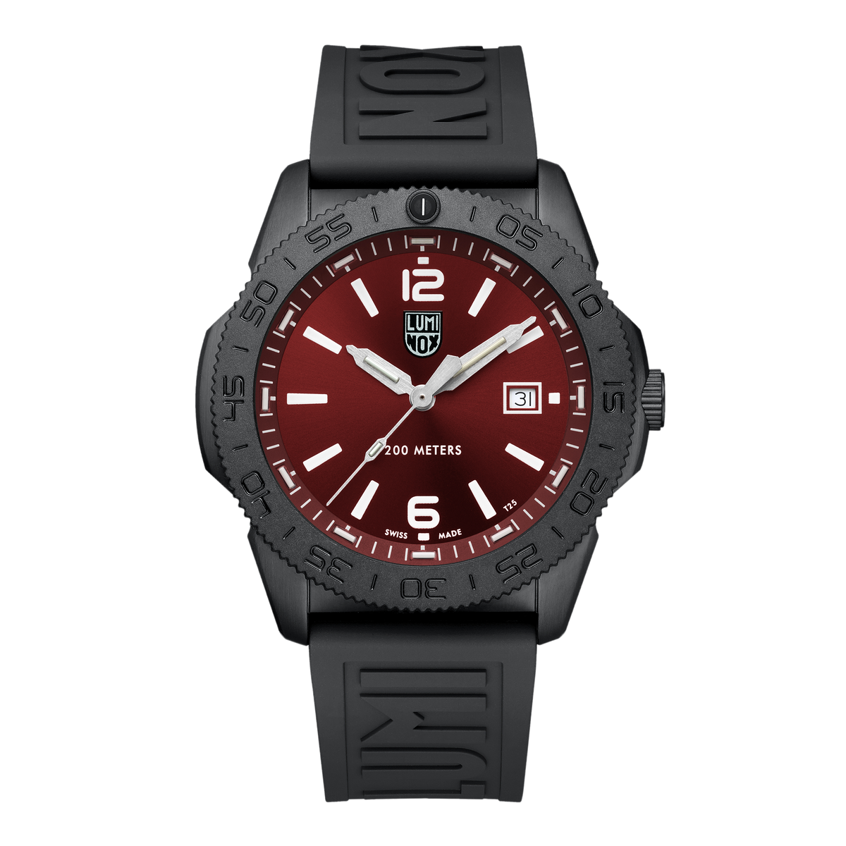 Luminox Pacific Diver Red Dial Black Steel 44mm Watch - XS.3135.B