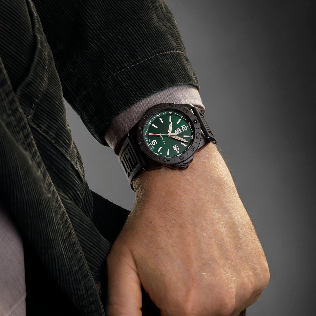 Luminox Pacific Diver Green Dial Black Steel 44mm Watch - XS.3137.B