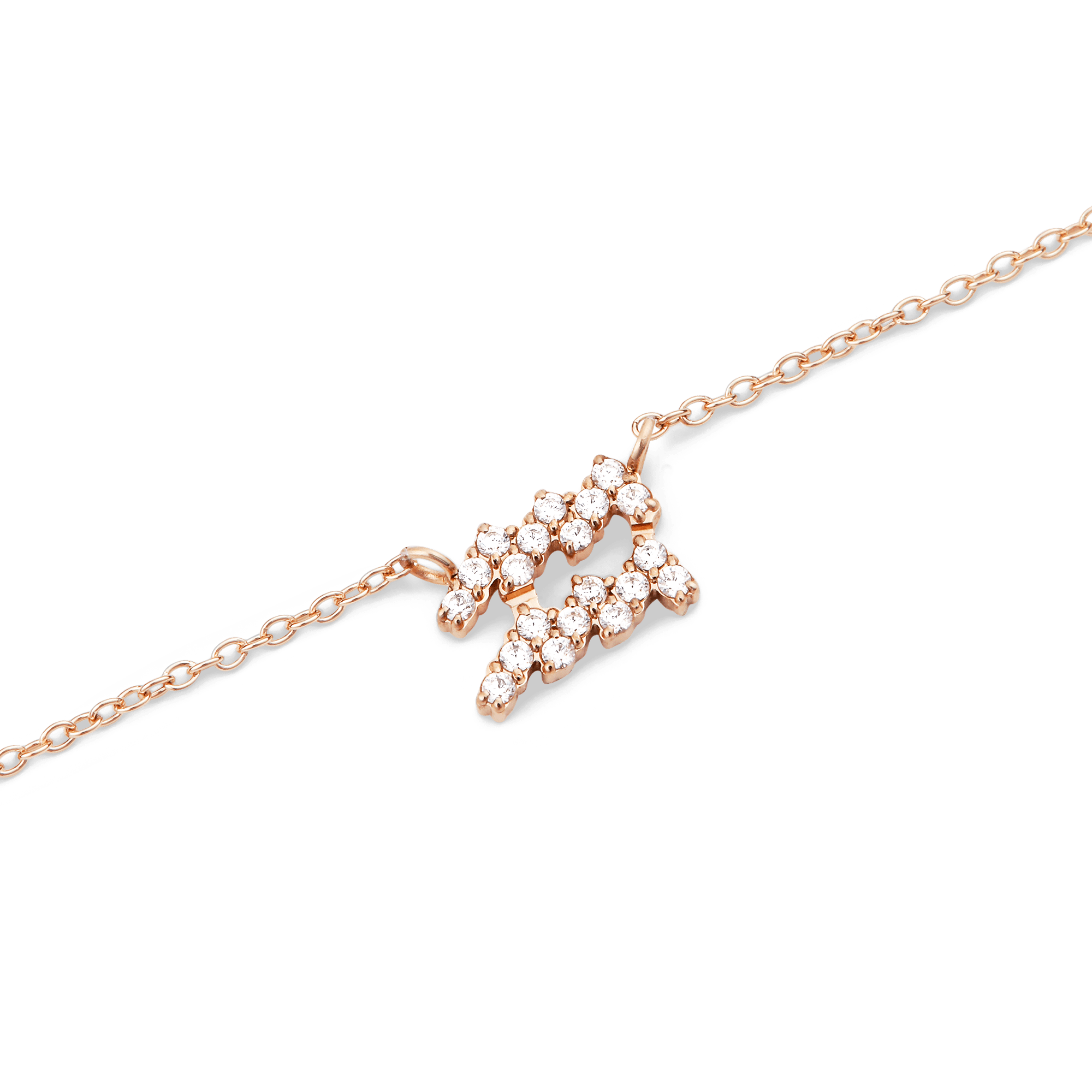 Daniel Wellington Zodiac Crystal Necklace Rose Gold