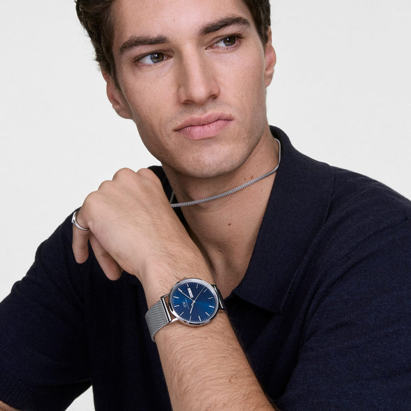 Daniel Wellington Classic Sterling Arctic Blue Dial Watch DW00100833