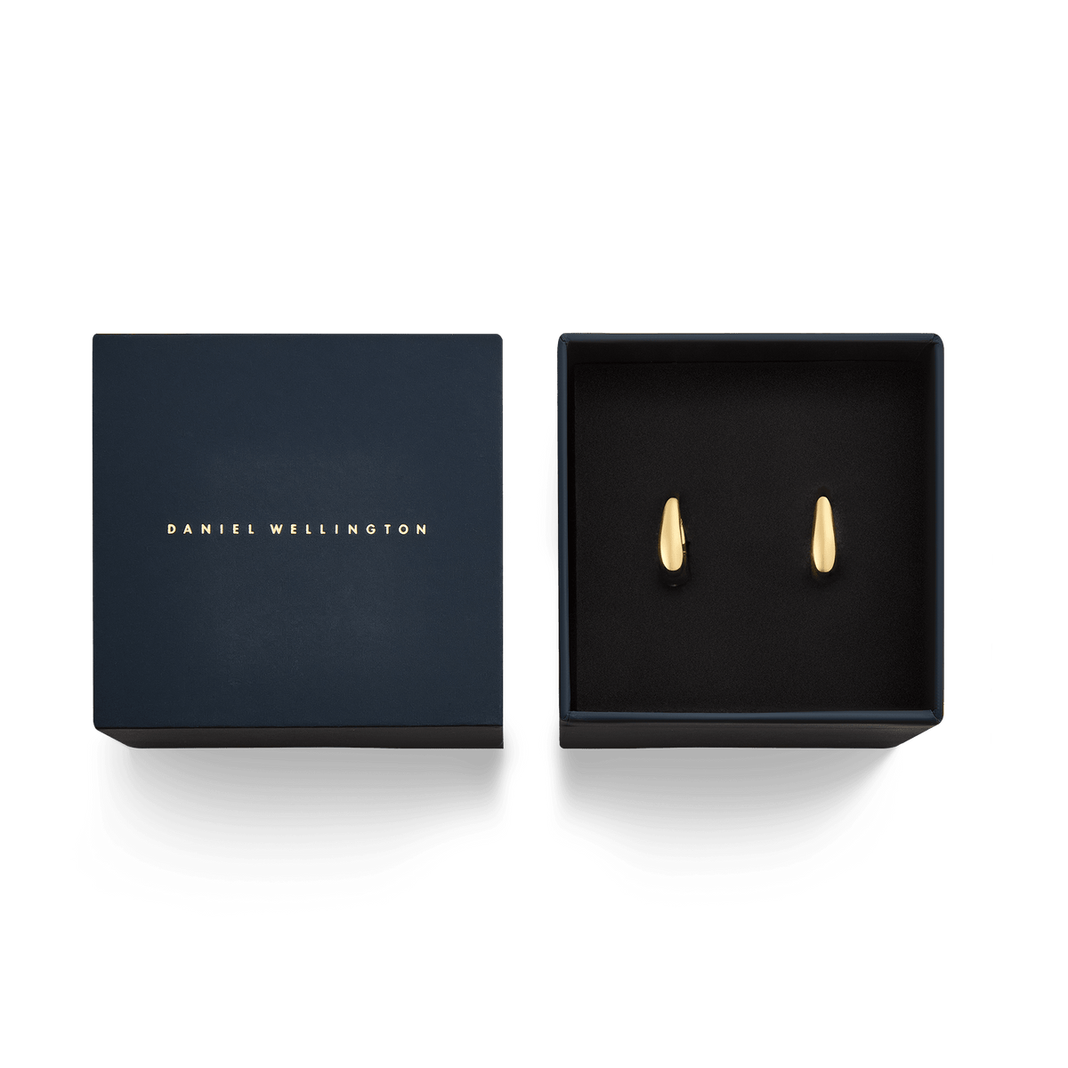 Daniel Wellington Flow Earring 20mm Gold DW00402078 in recycled stainless steel