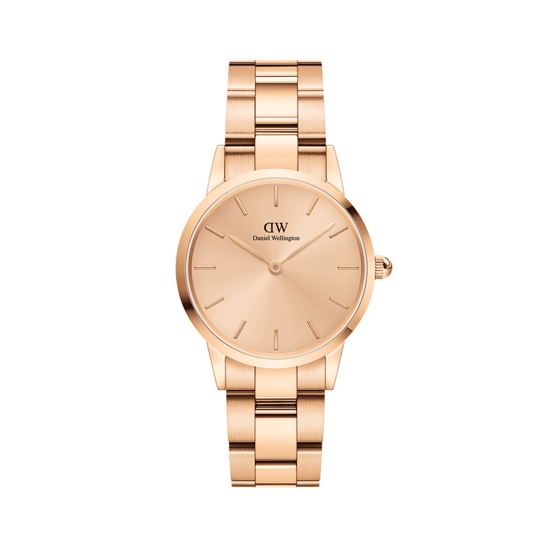 Daniel Wellington Iconic Link Unitone 28mm Rose Gold Dial Watch DW00100401