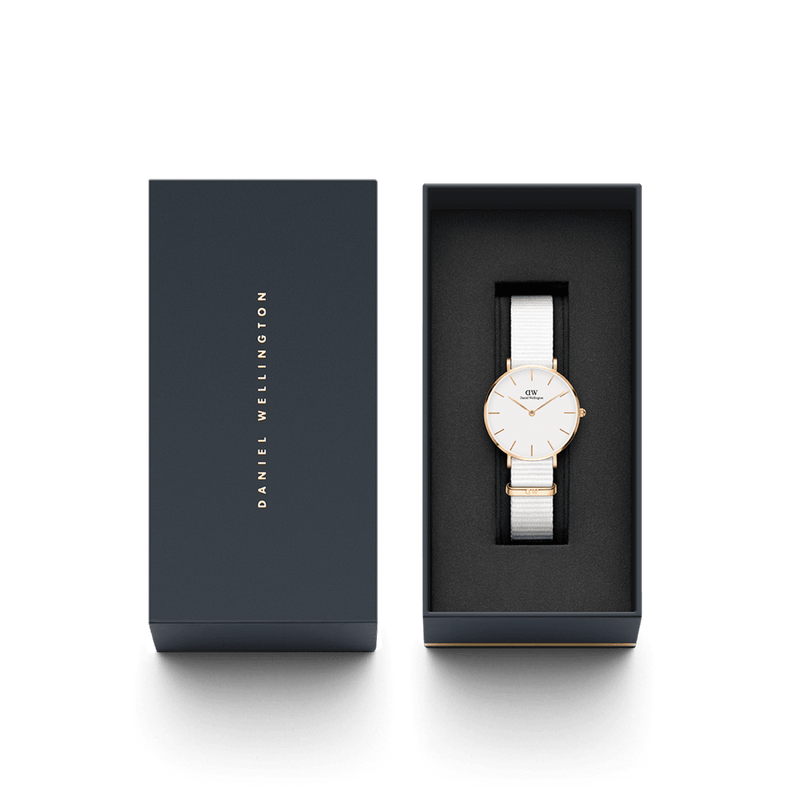 Daniel Wellington Petite Dover 28mm White Dial Watch DW00100313