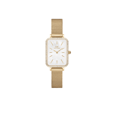 Daniel Wellington Quadro 20X26 Bezel Mesh White MOP Watch DW00100668