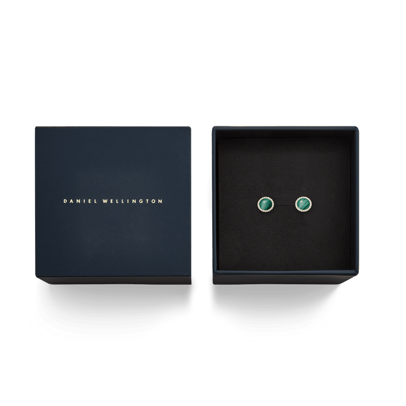 Daniel Wellington Audrey Malachite Gold Earrings DW00401407