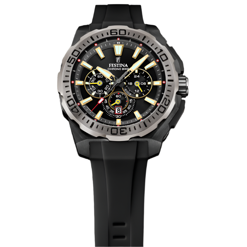 Festina Chrono Bike Black Rubber Strap Watch f20726/3