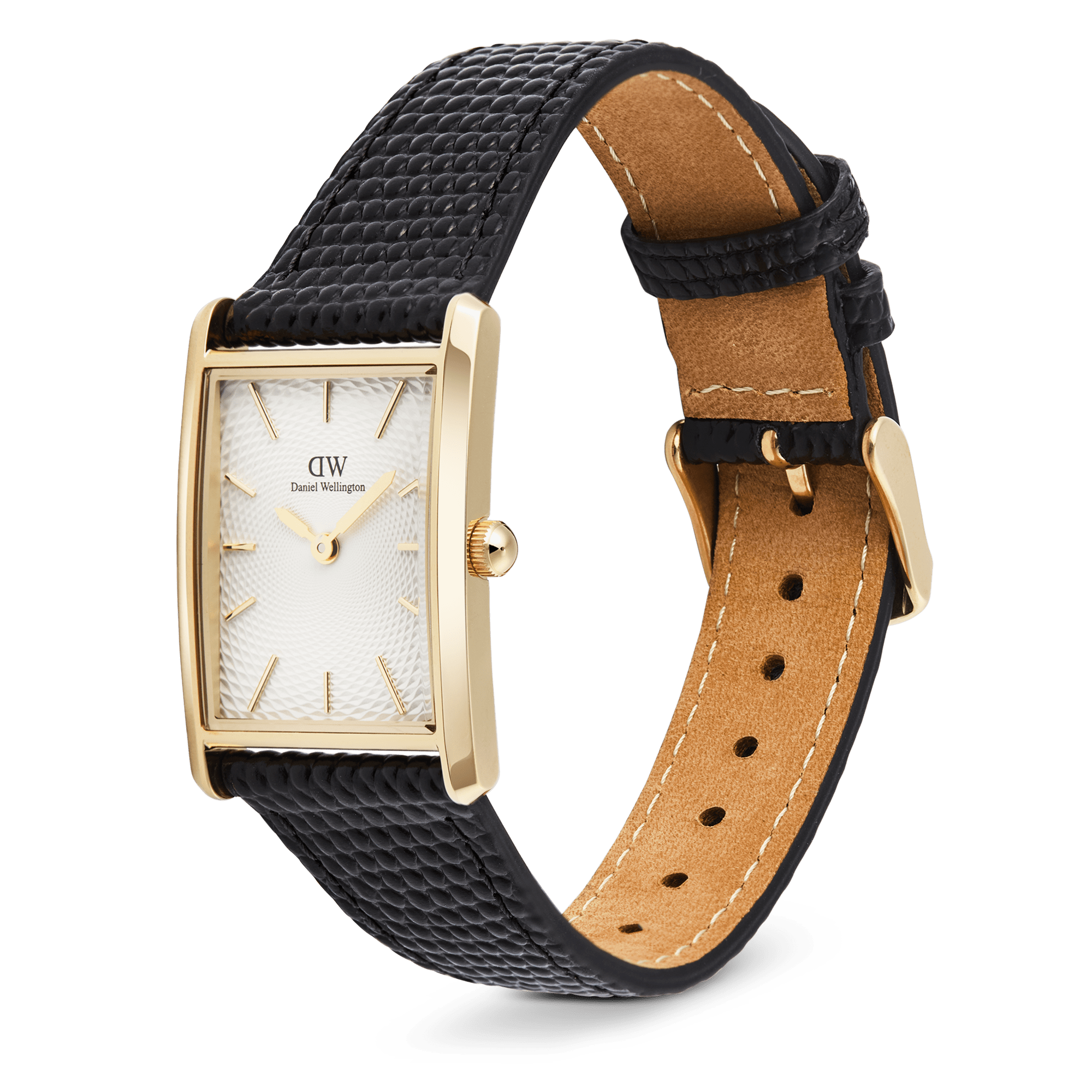 Daniel Wellington Bound Black Lizard Guilloché Gold DW00100899