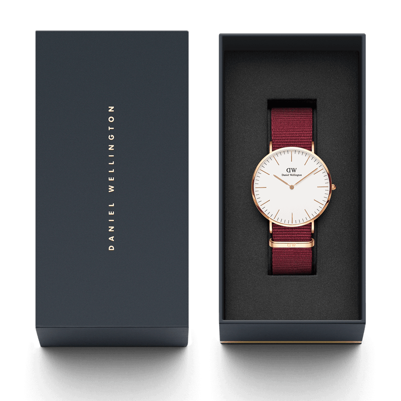 Daniel Wellington Classic 36mm Roselyn White Dial Watch DW00100271