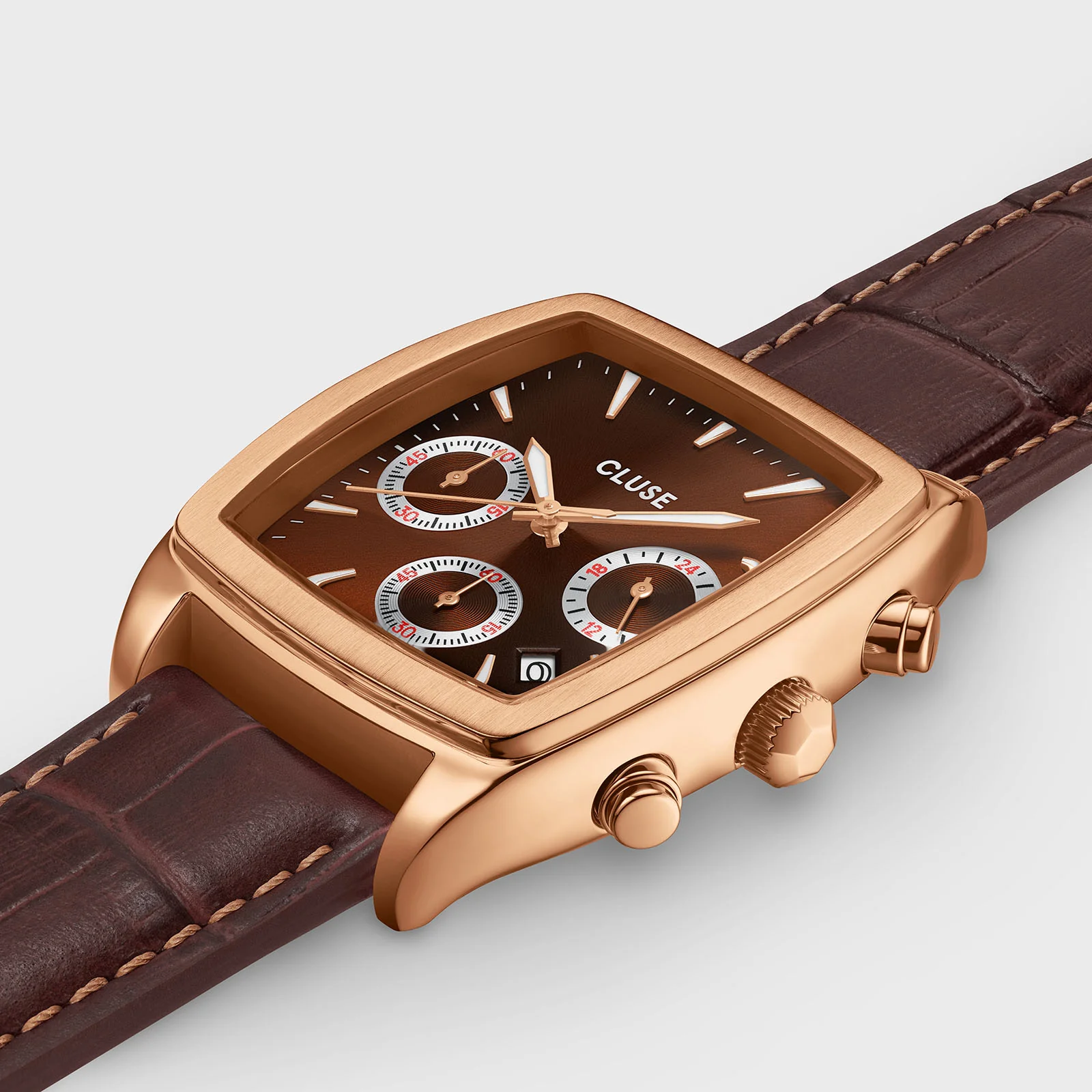 CLUSE Quartaut Chrono Brown Dial and Band CW52006