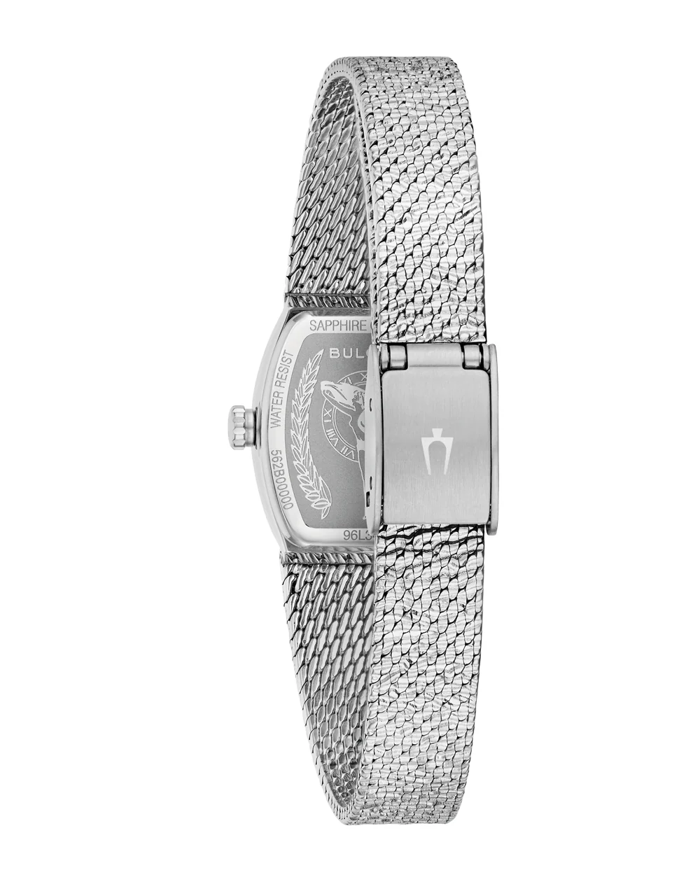 Bulova Quartz Goddess of Time "Sodalite" Blue Stone Dial Stainless Steel Watch 96L343