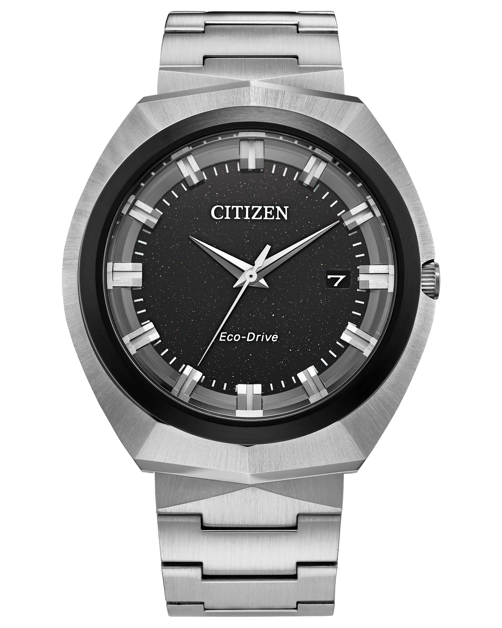 Citizen Eco-Drive Silver Stainless Steel Watch Starry Sky Dial BN1014-55E
