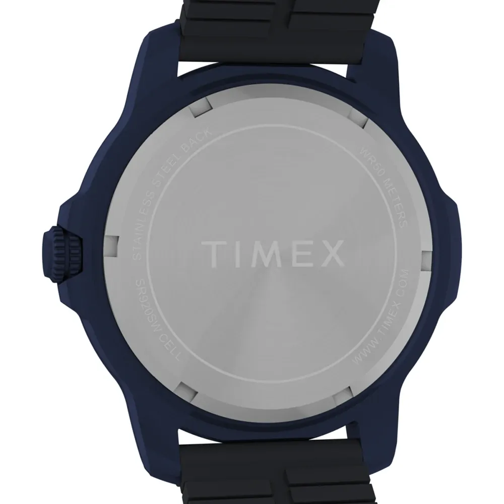 Timex Expedition Timber Blue Dial and Case with Black Rubber Band TW4B34600