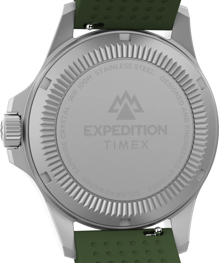 Timex Expedition® Field Post Solar Green Rubber Band Black Dial Watch TW2Y31600