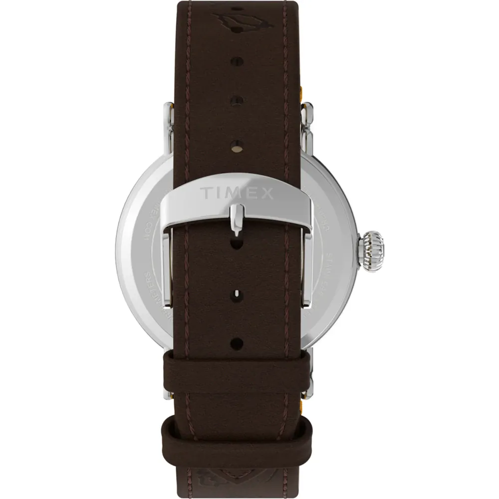 Timex X Peanuts Special Edition Brown Leather Band Thanksgiving Watch TW2W44300