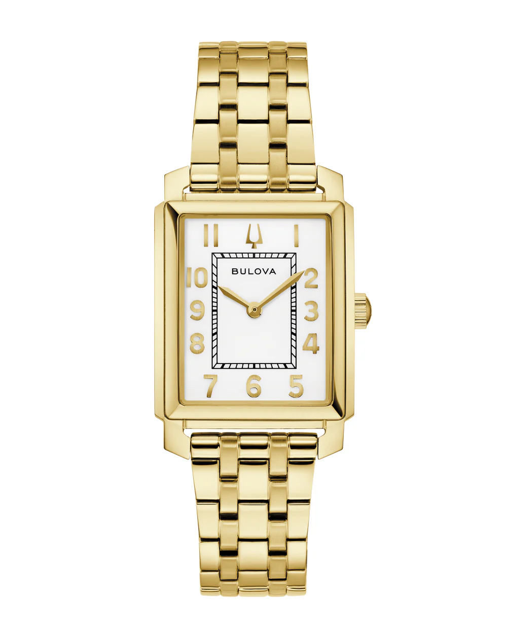 Bulova Sutton White Dial Gold Stainless Steel Watch 97L186