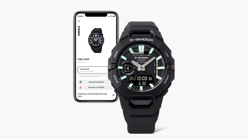 G-Shock Bluetooth Black Resin Band Strava Watch GBA950-1A