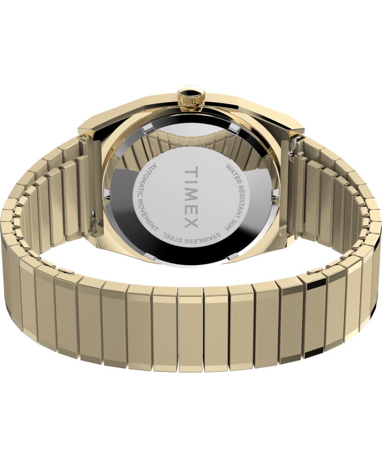 Timex Automatic 1983 Reissue Gold Stainless Steel Band Mens Watch TW2Y07200