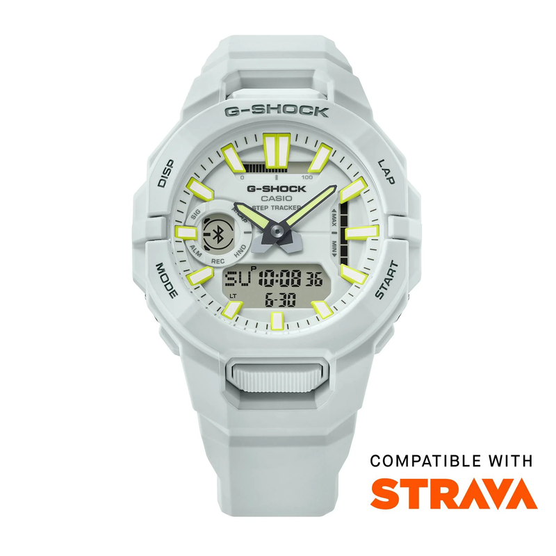 G-Shock Bluetooth White Resin Band Strava Watch GBA950-7A