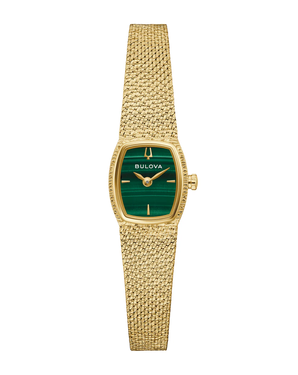 Bulova Quartz Goddess of Time "Malachite" Green Dial Stainless Steel Watch 97L184