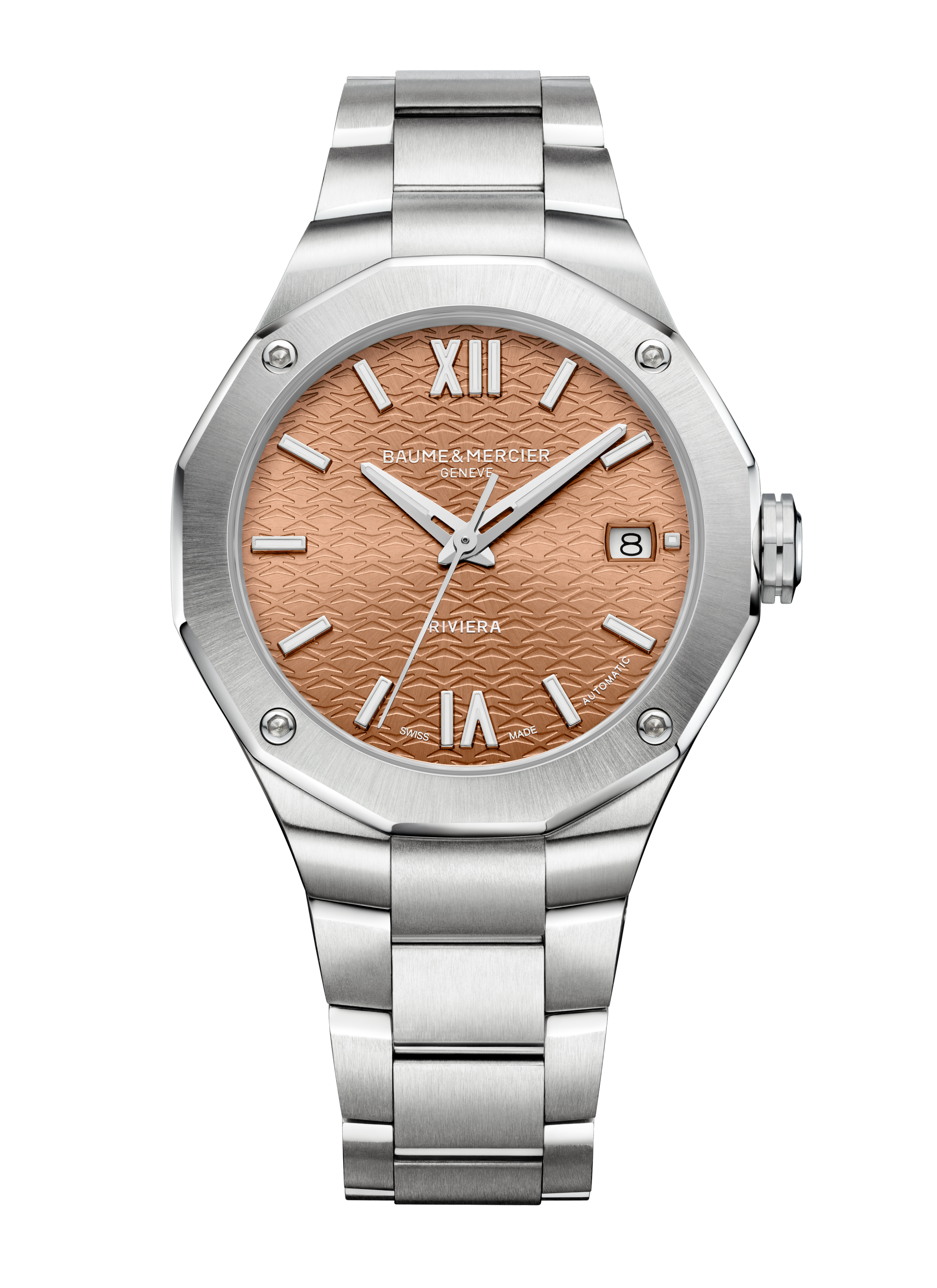 Baume & Mercier Riviera 36mm Automatic Women's Watch with Terracotta Dial M0A10764