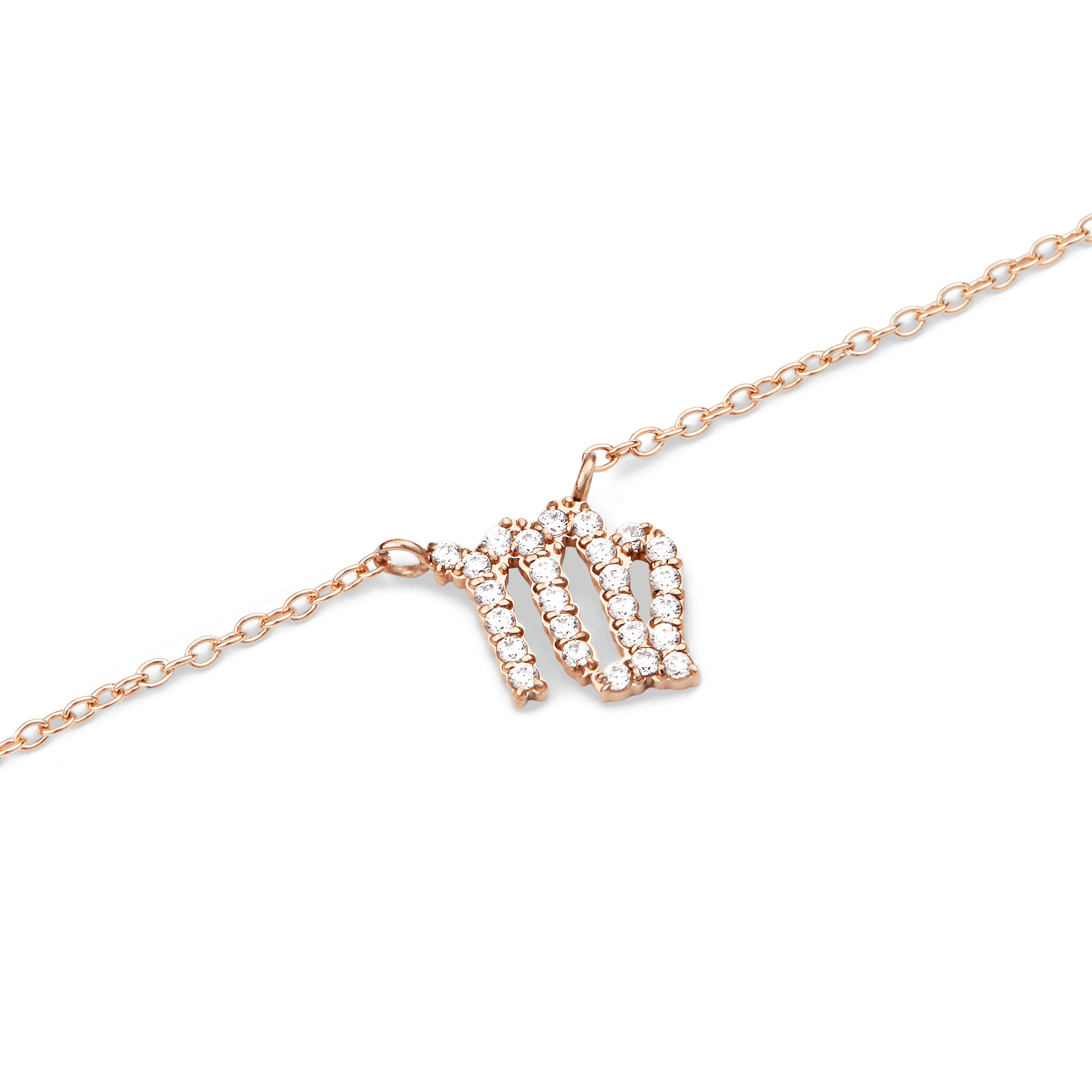 Daniel Wellington Zodiac Crystal Necklace Rose Gold