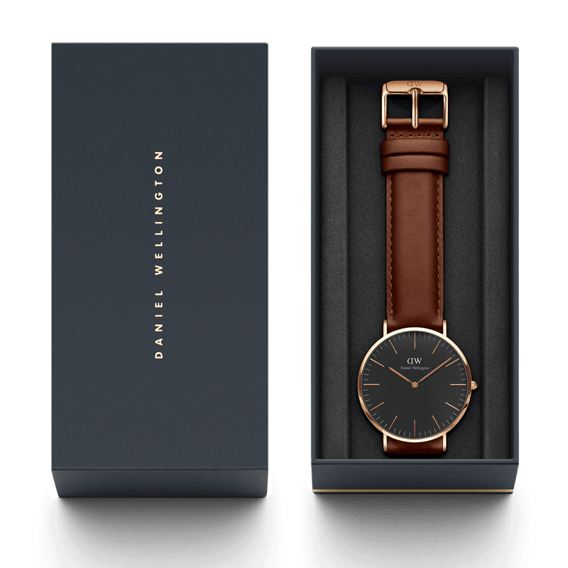 Daniel Wellington Classic 36mm St Mawes Black Dial Watch DW00100136