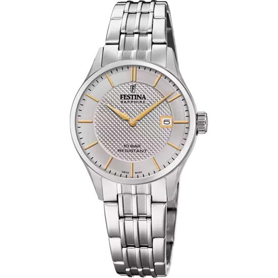 Festina Precision Silver Bracelet Watch Elegantly Crafted in Switzerland F20006-2