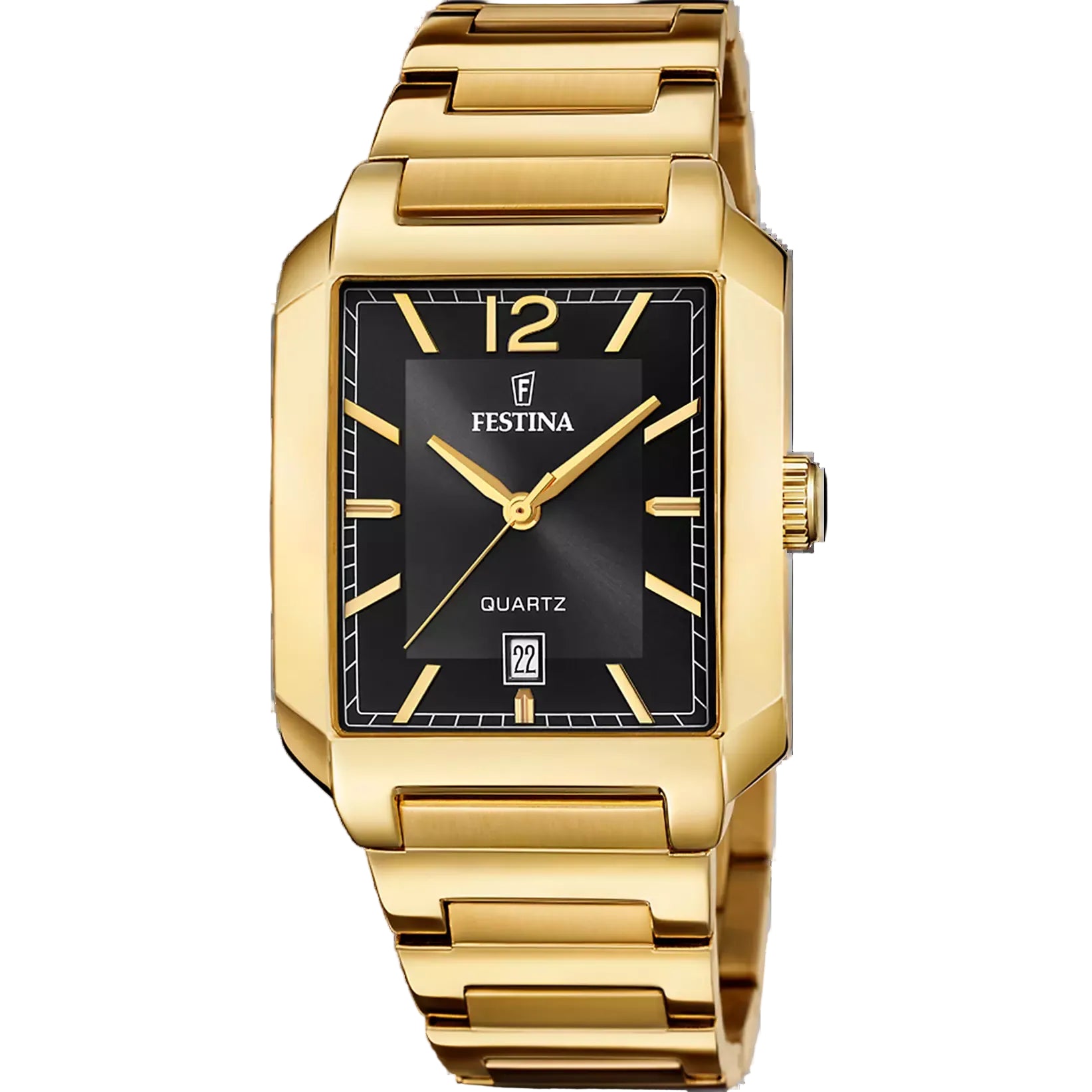 Festina On The Square Black Dial Stainless Steel Watch F20678/4