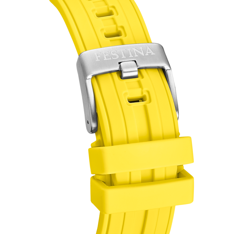 Festina ChronoBike Black Dial Yellow Rubber Strap Men's Watch F20755/5