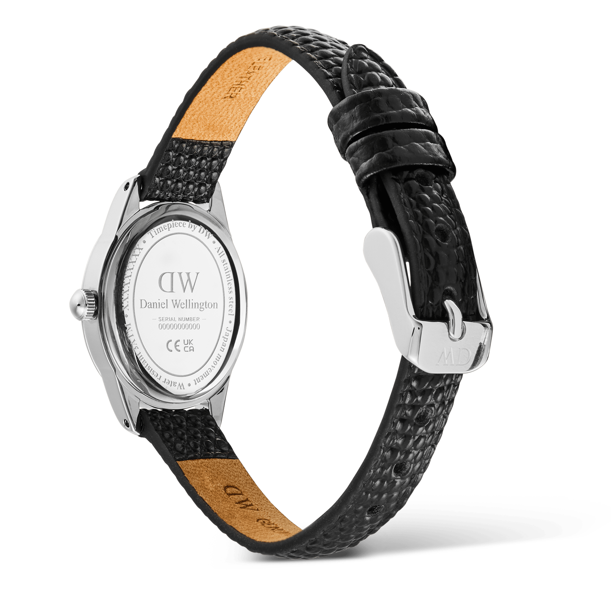 Daniel Wellington Ophelia Mini Black Lizard White Guilloché Silver DW00100887