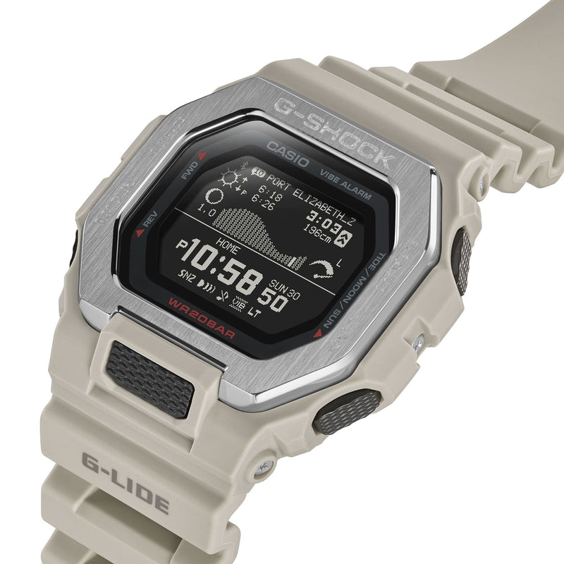 G-Shock G-Lide Sport Tide White Resin Band Watch GBX100-8D