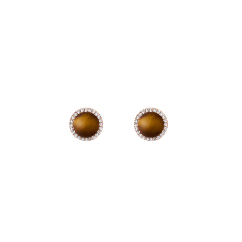 Daniel Wellington Audrey Earrings Tiger Eye Rose Gold DW00401415