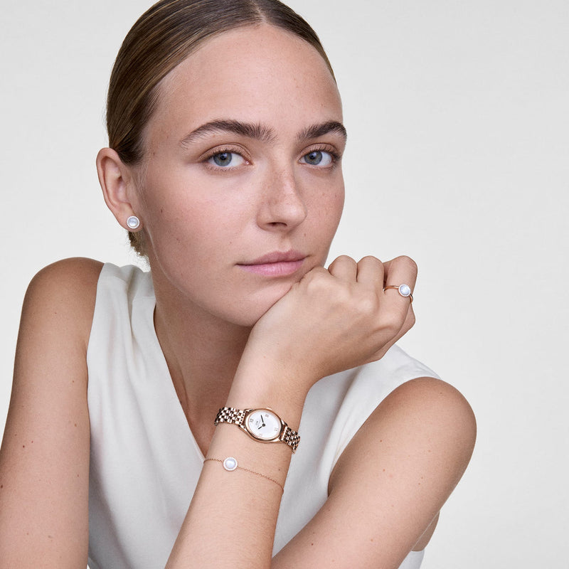 Daniel Wellington Audrey Mother of Pearl Rose Gold Earrings DW00401411