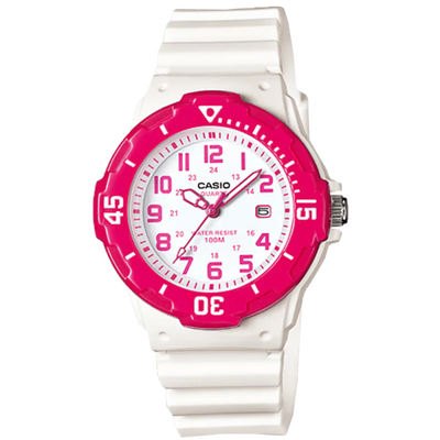 Casio Sports 3-Hand Analog White Dial Womens Watch LRW200H-4B