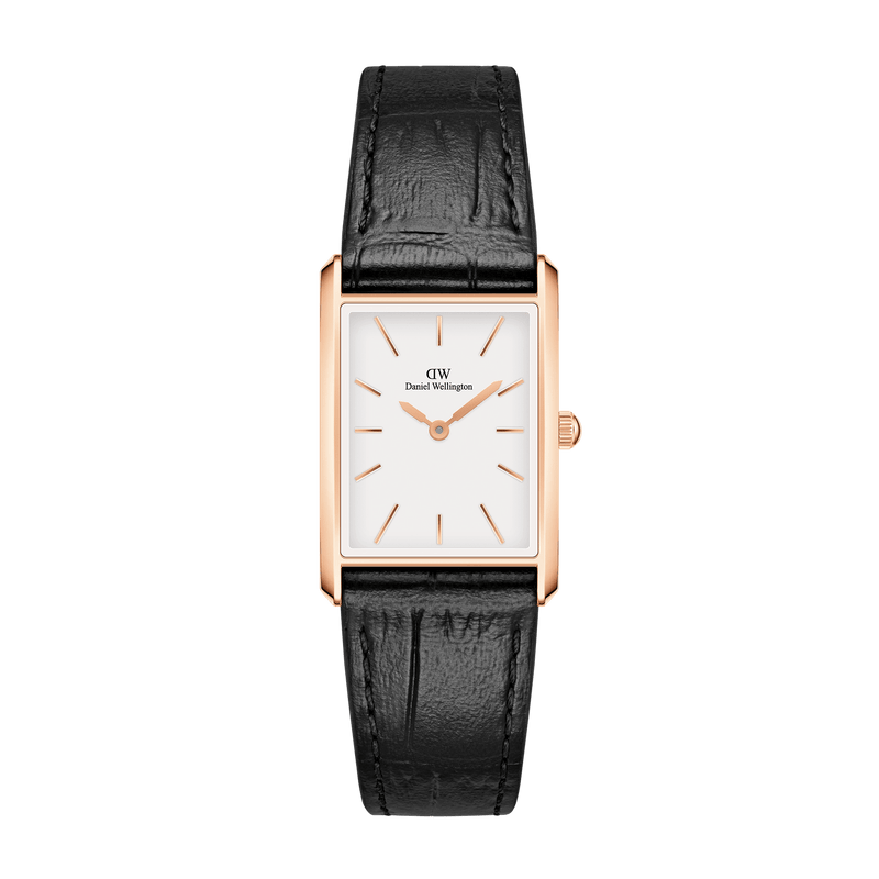 Daniel Wellington Bound Black Crocodile Rose Gold Watch DW00100693