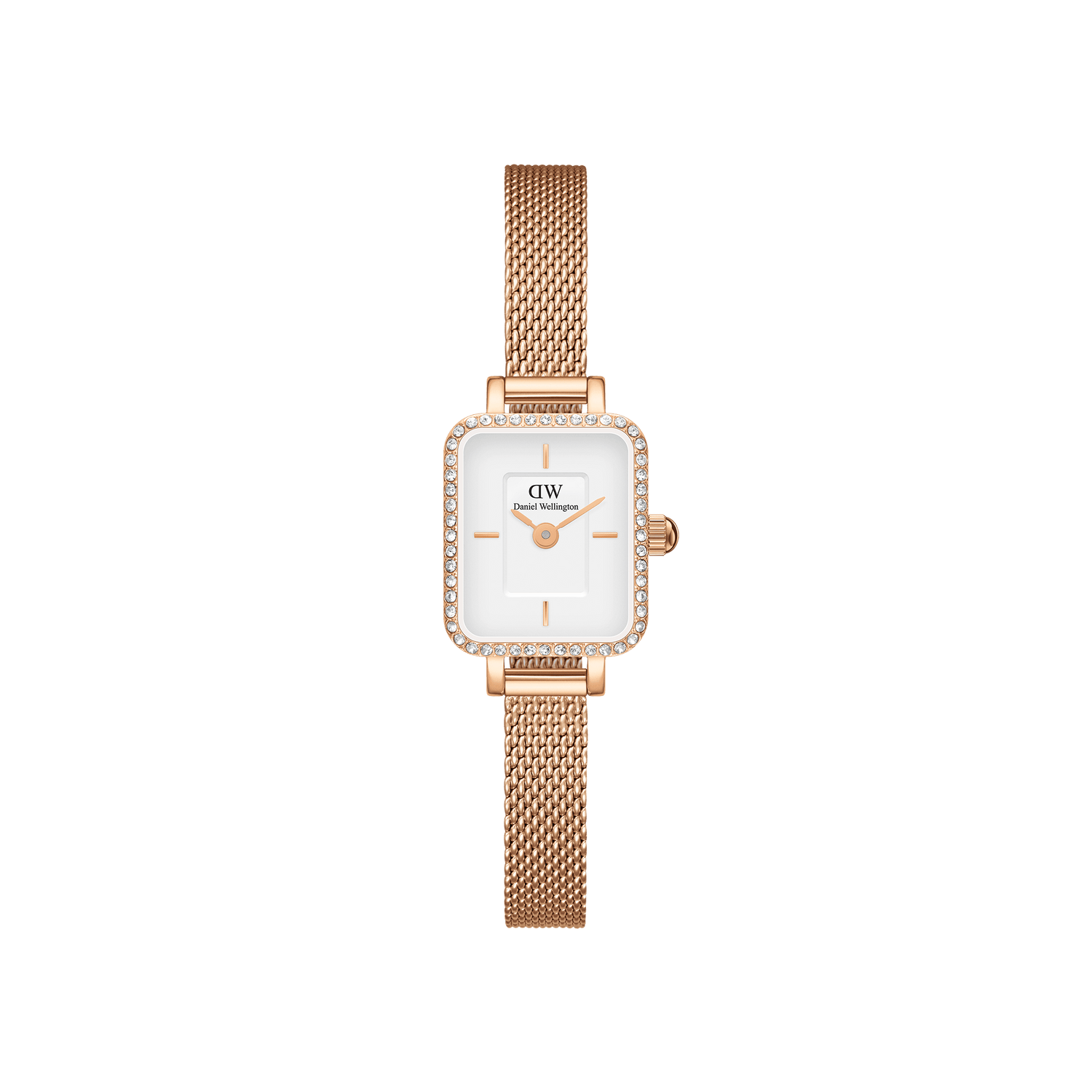 Daniel Wellington Quadro Mini Lumine Bezel Rose Gold Watch DW00100731