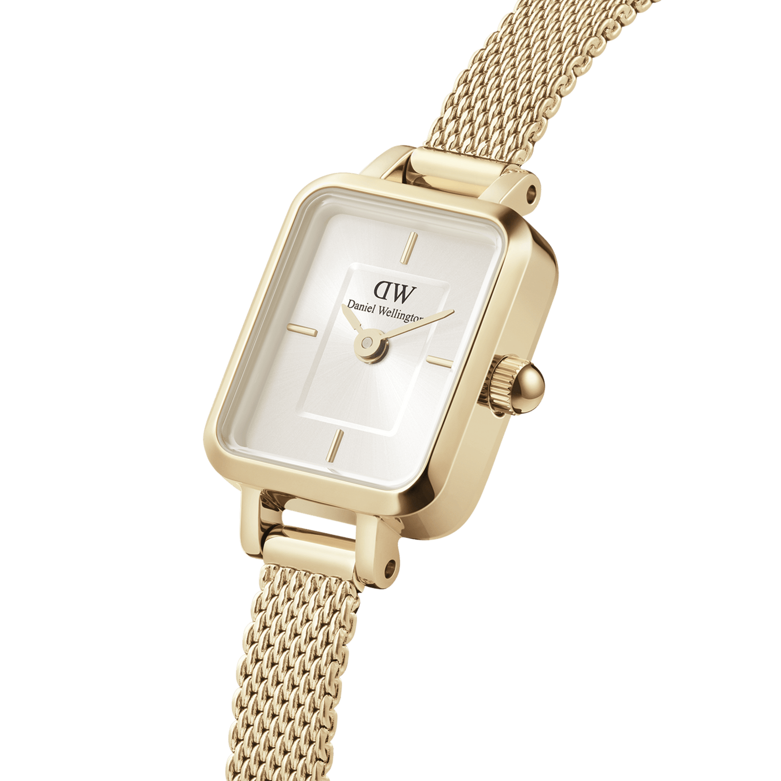 Daniel Wellington QUADRO MINI EVERGOLD BLU 腕時計 DW00100655 Quadro mini-onyx square dial watch for women | DW